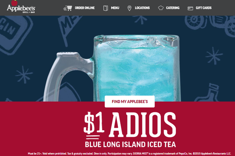 Applebee's Printable Coupon