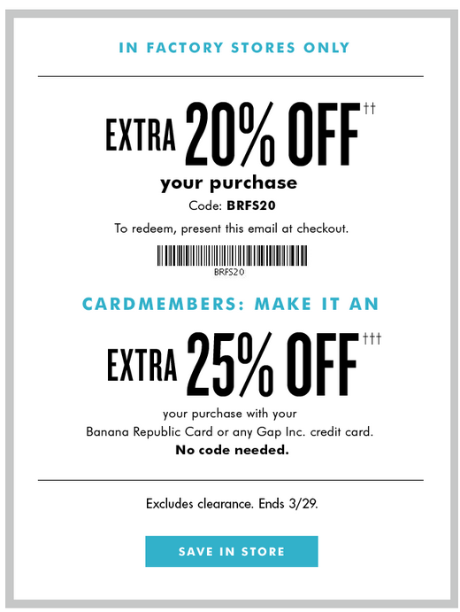 Banana Republic Printable Coupon