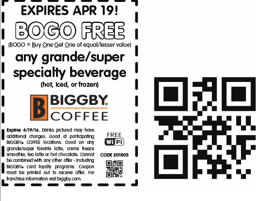 Biggby Coffee Printable Coupon Biggby Coffee Printable Coupon