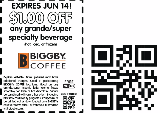 Biggby Coffee Printable Coupon Biggby Coffee Printable Coupon