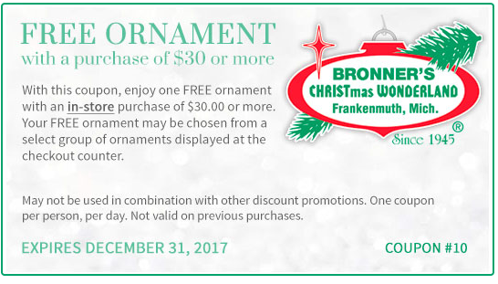 Bronner&#39;s Printable Coupon