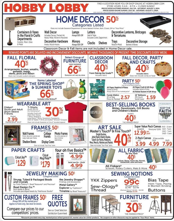 Hobby lobby printable coupon