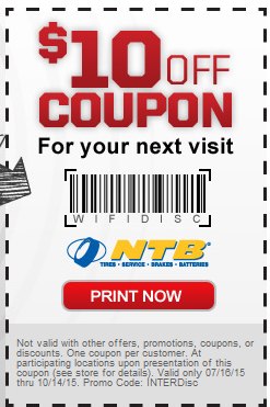 National Tire and Battery Printable Coupon